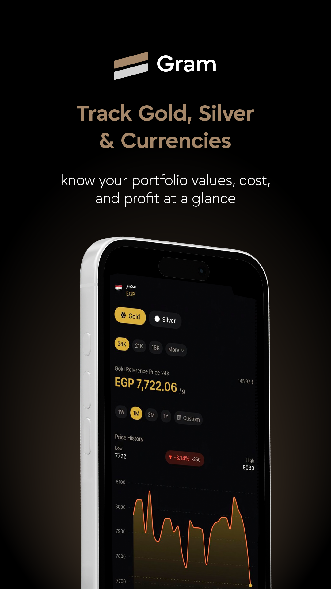 Gram app - Portfolio overview